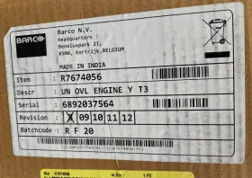 R7674056 Barco Un Ovl Engine Y T3 New Sealed Box