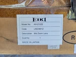 In Box Eiki LNS-M01Z Semi Long Throw High Precision Projector Lens AH-21022 Used. Price: $300.00.