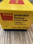 Kodak Projection Ektanar Zoom Lens, 4-6", F/3.5, Lumenized, Cat 144 2763 #s Used. Price: $30.00.